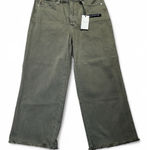 Judy Blue New Judy Olive Green Garment Dyed Wide Leg Crop High Waist Pants 15/32 Photo 0