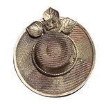 Vintage Silver Mesh Floral Hat Brooch Pin Costume Jewelry Photo 1