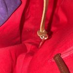 Dooney & Bourke DOONEY BURKE Purple Suede Brown Leather Top Handle Shoulder Bag Hobo Photo 11