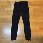 Mother Stunner Zip Ankle Step Fray Not Guilty Quiet Luxury Minimalist Jeans 26 Black Photo 1
