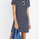 Madewell  Navy & White Tina Stripe Short Sleeve T-Shirt Dress NEW Photo 0