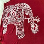 L.A Soul Boho Elephant Flowy Tank Size Medium Red Photo 7