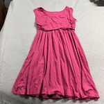 Garnet Hill Pink Cotton Blend Ruched Sleeveless Dress Size 10 EUC Photo 0