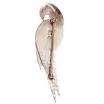 Onyx Jay King VERY RARE Hard To Find Parrot Bird DTR .925  Pin Brooch Photo 3