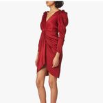 ASTR  The Label Red Alma Long‎ Sleeve Draped Mini Dress Women’s Size Small Photo 2