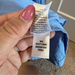 Nordstrom  Tiered Powder Blue Cotton Milkmaid Cottagecore Maxi Dress Short Sleeve Photo 8