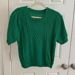 Vibrant Green Knit Sweater Size M Photo 0