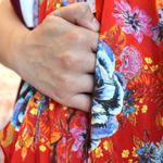 Free People | Summer Red Orange 2 AM Floral Mini Dress High Neck Scoop Back Photo 15