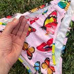 XXL light pink colorful butterfly string bikini Photo 3
