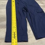Coldwater Creek Blue Drawstring Waist Pull On Cropped Cargo Pants Size PS Photo 10