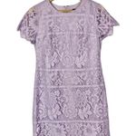 Vince Camuto Light Lilac Purple Lace Short Sleeve Mini Dress 0 Photo 10