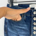 Almost Famous Skinny Jeans Womens 0 Blue Cotton Mid Rise Distressed Frayed Hem Photo 3