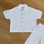 LOFT Beach Wide Leg Pants and Top Pointelle Size M White Size M Photo 1