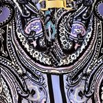 Dana Buchman  | Blue Bandana Print Sleeveless Blouse | Large Photo 5