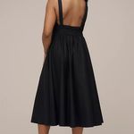 Anthropologie  Black Maeve Sleeveless V-Neck Tie-Waist Midi Summer Beach Dress Photo 2