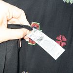 Desigual NWT Black Embroidered Shift Dress Size 46 / 12 US Photo 9