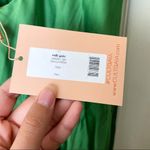 Cult Gaia  Dress Dehlila Satin Silky Slinky Backless Adjustable Tie Fern L NWT Photo 9