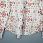 Simply Southern  Shacket Flannel Jacket Womens L Pink White Aztec Western Cozy Photo 3