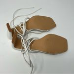Nasty Gal Faux Leather Strappy Sandals White Sz 7 Photo 6