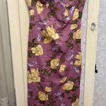 ZARA Corset satin purple floral dress Photo 0