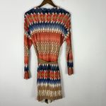 Chico's Cardigan L Southwestern Tribal Chevron Belted Duster Open Front Boho Photo 1