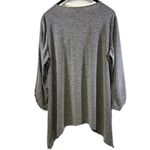 Fortune + Ivy Gray Keyhole Tunic Top, Long Sleeve, Plus Size XXL Photo 3