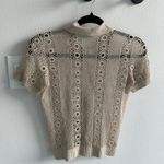 Vintage Crochet button up short sleeve shirt Photo 5
