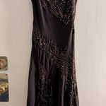 Y2K Eva Blue Cocktail Maxi Dress Brown Embellished Sequin Fairy Party Dress 10 Photo 0
