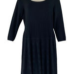 Ann Taylor Sheath Dress Womens Small Black Ponte Knit Polka Dot Mid Weight Photo 0