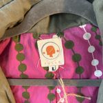 TULLE Full Zip Coat Women’s Size Large Cotton Green Hidden Hood Tie Waist, Sz L Photo 1