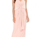 MISA Los Angeles Misa LA Domino Tie Front Maxi Dress Blush Pink Wedding Party Cocktail Reception Photo 0
