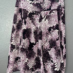 East 5th Petites Floral Chrysanthemum A-Line Skirt Purple & Black Size 10P Photo 0