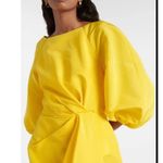 Carolina Herrera  Draped Silk Maxi Dress in yellow **see pics for details** Photo 1
