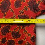 Free People Women's size XS Mia Tunic Red Floral V-neck Blouse Boho Pirate Top Photo 7