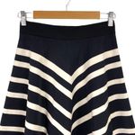 Banana Republic  Mixed Stripe Midi Skirt Size 2 Black and Cream Photo 4