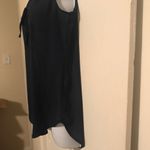Rue 21 Navy Sleeveless Lace Up Front Sheer Top Photo 2