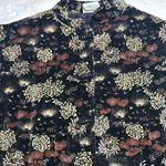 Vintage 70’s Floral Patterned coat Black Size M Photo 1