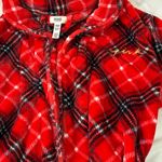 PINK - Victoria's Secret  Red Plaid‎ Plush Robe Women’s Size Medium Large Photo 7