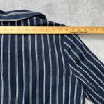 Treasure & Bond Treasure Bond Navy Blue Striped Linen Blend Blazer Jacket Business Casual M Photo 6