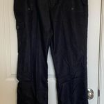 NWOT Bamboo Traders women’s black shimmery cinched‎ hem cargo pants size 10 Photo 0