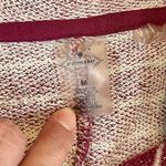 st. john's bay St. John’s Bay Medium Burgundy Red Striped Sparkly Hoodie Shirt Photo 7