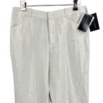 Ralph Lauren Trousers White Linen Shimmer Dress Pants Made In Italy Size 4 New Photo 1