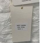 NWT Alessia Pacini 100% Linen Top LARGE White Beach Woven Embroidered Lagenlook Photo 5