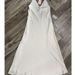 WAYF The Vienna Halter Neck Satin Slip dress Size Medium Color Beige Photo 1