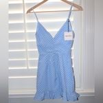 superdown Revolve  Mayra Blue Polka Dot Dress Size XXS Party Coquette Mini Ruffle Photo 5