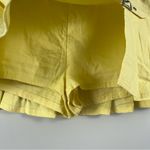 BDG  urban outfitters Shaina Belted Linen Micro Mini Skort in butter yellow NEW S Photo 4