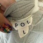 POL  Anthropologie Plaid L Gray  Wash Short Sleeve Thermal Tunic Top Shirt peplum Photo 8