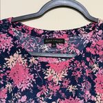 🎄Napa Valley Pink and Navy Floral Long Sleeve Top Size L Photo 1