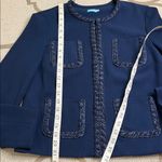 J. McLaughlin  Fanning Jacket Blazer Braided Trim Navy Blue, Size Small Photo 6