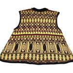 French Rags Womens Vest Multicolor Geometric Sweater Size 2 Gold Photo 9